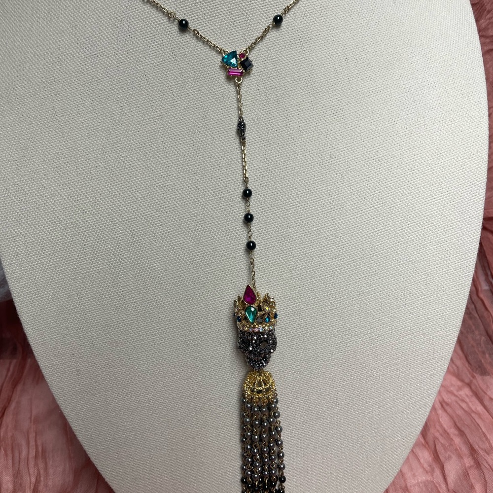 Betsey Johnson Halloween Skull Necklace
